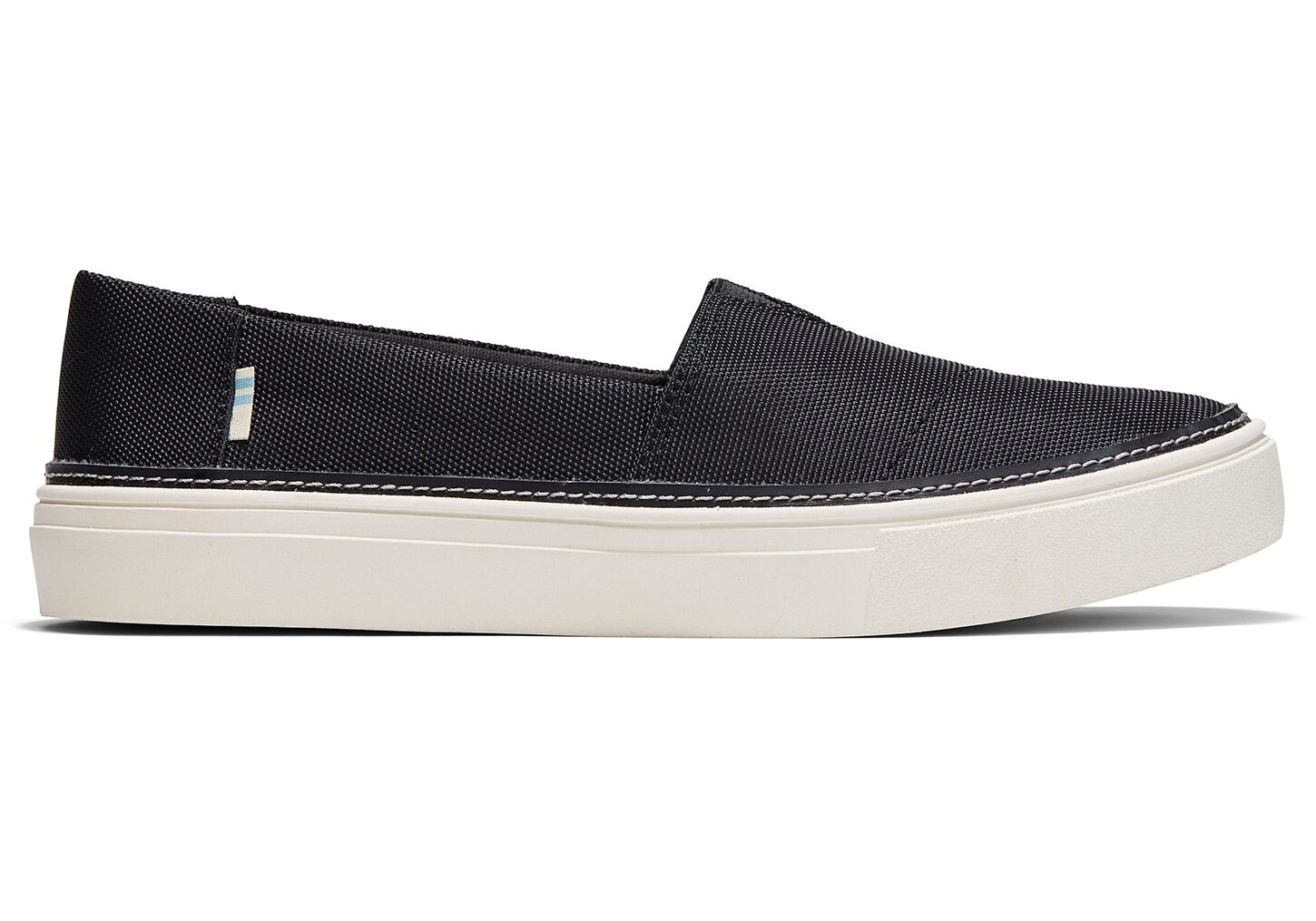 Toms Parker Textured Woven - Womens Slip Ons - Black - NZ - 725193GUW